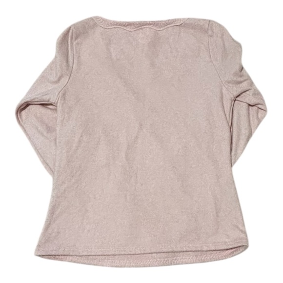 Aeropostale Light Pink Long Sleeve Top with Lace Trim - Picture 2 of 4